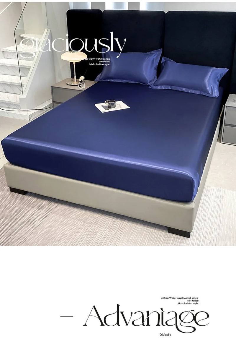 Lençol de Cetim Luxuoso - Conforto e Elegância para Seu Quarto!