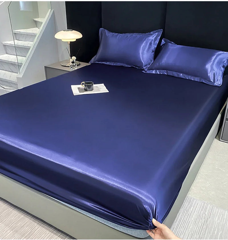 Lençol de Cetim Luxuoso - Conforto e Elegância para Seu Quarto!